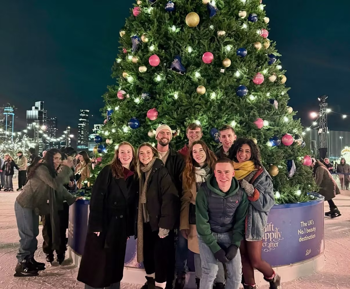 The group out together in the evening